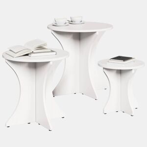 3 pcs Mesas de Centro - Mesas baixas Branco