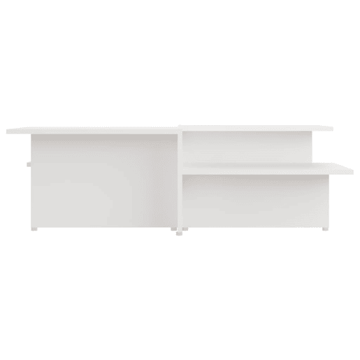 2 pcs Mesas de Centro - Mesas baixas 111,5x50x33 cm madeira processada branco 2 pcs Mesas de Centro - Mesas baixas 111,5x50x33 cm madeira processada branco