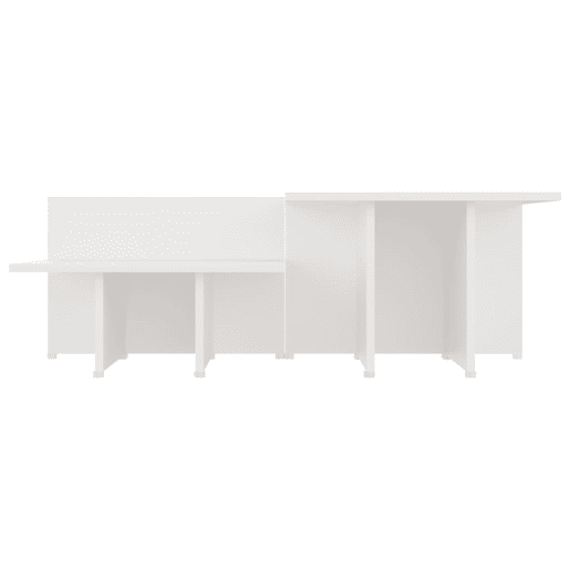 2 pcs Mesas de Centro - Mesas baixas 111,5x50x33 cm madeira processada branco 2 pcs Mesas de Centro - Mesas baixas 111,5x50x33 cm madeira processada branco