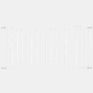 PawHut Barreira de Segurança Extensível para Cães Pequenos 67-93,5 cm, Altura 45 cm, para Portas e Escadas, Montagem por Pressão, 2 Extensões 714 cm, Branco