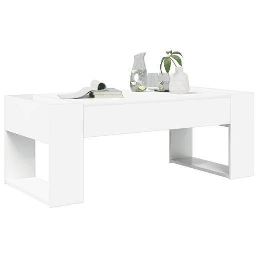Mesa de Centro, Mesa baixa, Branco 110 x 50 x 41 cm Madeira processada