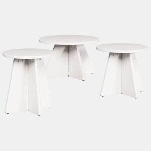 3 pcs Mesas de Centro - Mesas baixas Branco