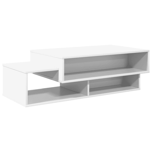 Mesa de Centro, Mesa baixa, Branco 105 x 50 x 32,5 cm Madeira processada Mesa de Centro, Mesa baixa, Branco 105 x 50 x 32,5 cm Madeira processada
