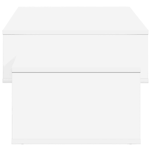 Mesa de Centro, Mesa baixa, Branco 105 x 50 x 32,5 cm Madeira processada Mesa de Centro, Mesa baixa, Branco 105 x 50 x 32,5 cm Madeira processada
