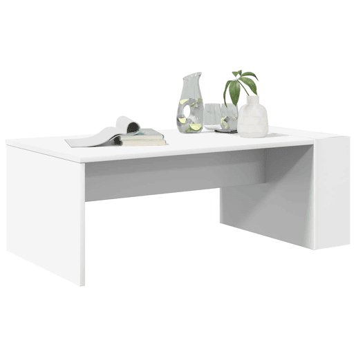 Mesa de Centro, Mesa baixa, Branco 95 x 50 x 34 cm Madeira processada Mesa de Centro, Mesa baixa, Branco 95 x 50 x 34 cm Madeira processada