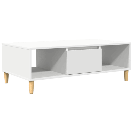 Mesa de Centro, Mesa baixa, Branco 102 x 55 x 35 cm Madeira processada