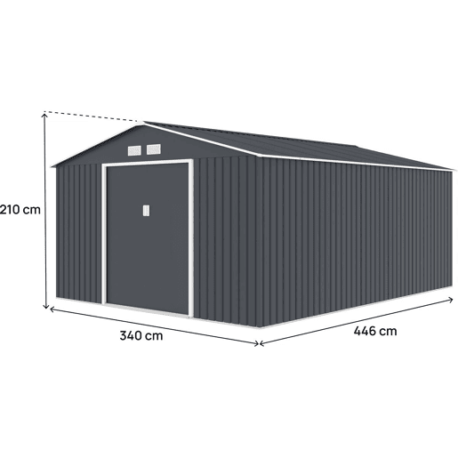Abrigo de jardim metálico Vegas - 15 m² Abrigo de jardim metálico Vegas - 15 m²