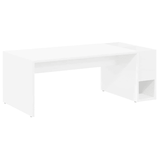Mesa de Centro, Mesa baixa, Branco 101,5 x 50 x 37 cm Madeira processada Mesa de Centro, Mesa baixa, Branco 101,5 x 50 x 37 cm Madeira processada