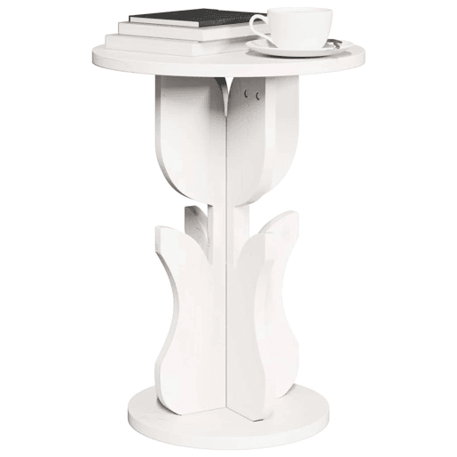 Mesa de Centro, Mesa baixa, Branco 39,5 x 39,5 x 53,5 cm Mesa de Centro, Mesa baixa, Branco 39,5 x 39,5 x 53,5 cm