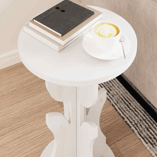 Mesa de Centro, Mesa baixa, Branco 39,5 x 39,5 x 53,5 cm Mesa de Centro, Mesa baixa, Branco 39,5 x 39,5 x 53,5 cm
