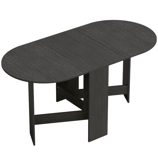 HOMCOM Mesa Dobrável de Jantar Mesa de Cozinha Dobrável Oval 163x80x75 cm com Alas Rebatíveis Até 6 Pessoas para Sala de Jantar Sala de Estar Espaços Pequenos Preto HOMCOM Mesa Dobrável de Jantar Mesa de Cozinha Dobrável Oval 163x80x75 cm com Alas Rebatíveis Até 6 Pessoas para Sala de Jantar Sala de Estar Espaços Pequenos Preto