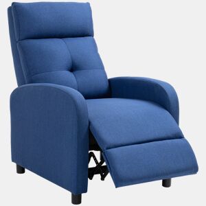 Poltrona reclinável manual, sofá individual com reclinação até 155º, capacidade de carga de 150 kg, azul