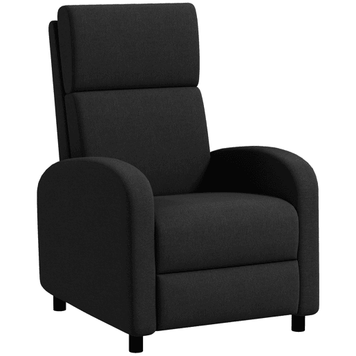 Poltrona reclinável moderna com apoio para os pés, inclinação de até 160°, suporta até 120 kg, 64x86x102 cm, preta. Poltrona reclinável moderna com apoio para os pés, inclinação de até 160°, suporta até 120 kg, 64x86x102 cm, preta.