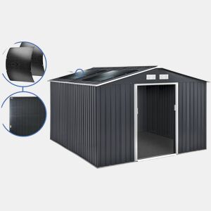 Abrigo de jardim metálico - Vegas - 15 m² com painéis solares