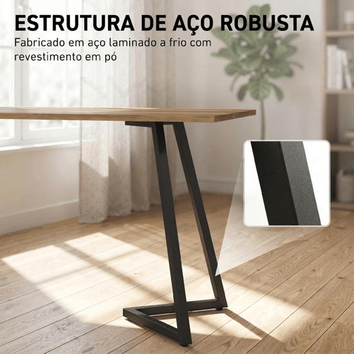 HOMCOM Pernas de Mesa de Aço, Conjunto de 4 Pernas para Móveis Industriais com Pés Ajustáveis e Parafusos para Mesa de Jantar, Banco, 43x3x72 cm, Preto