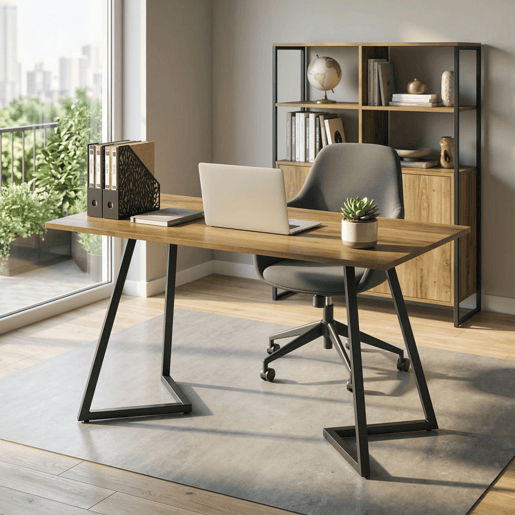 HOMCOM Pernas de Mesa de Aço, Conjunto de 4 Pernas para Móveis Industriais com Pés Ajustáveis e Parafusos para Mesa de Jantar, Banco, 43x3x72 cm, Preto