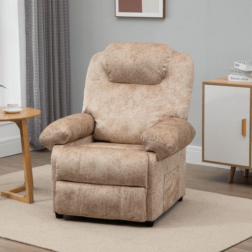Poltrona Relax Reclinável Manual, Poltrona Relax em Veludo com Apoios de Braço, Apoio para os Pés, Estofamento Espesso, Reclina até 135º para Sala de Estar, Quarto, Escritório, Bege Poltrona Relax Reclinável Manual, Poltrona Relax em Veludo com Apoios de Braço, Apoio para os Pés, Estofamento Espesso, Reclina até 135º para Sala de Estar, Quarto, Escritório, Bege