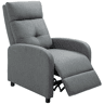 Poltrona reclinável manual, sofá individual com reclinação até 155º, capacidade de carga de 150 kg, cinza