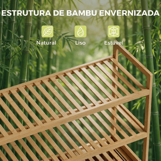 HOMCOM Móvel para Roupa Suja em Bambu, 2 em 1, Móvel de Casa de Banho com 2 Cestos Inclináveis de 38,7 L e 3 Prateleiras, para Cozinha, Sala, 80x30x118 cm, Carvalho