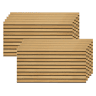 Conjunto de 10 Painéis (Superfície de 5 m²) de Parede Decorativos Efeito 3D Ripas de Madeira Nórdica em EPS - Acabamento Efeito Madeira