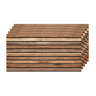 Conjunto de 5 Painéis (Superfície de 2,5 m²) de Parede Decorativos Efeito 3D Ripas de Madeira Carvalho Natural em EPS - Acabamento Efeito Madeira