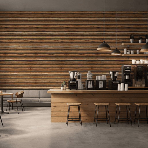 Conjunto de 5 Painéis (Superfície de 2,5 m²) de Parede Decorativos Efeito 3D Ripas de Madeira Carvalho Natural em EPS - Acabamento Efeito Madeira Conjunto de 5 Painéis (Superfície de 2,5 m²) de Parede Decorativos Efeito 3D Ripas de Madeira Carvalho Natural em EPS - Acabamento Efeito Madeira