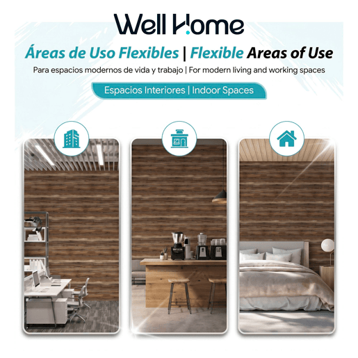 Conjunto de 5 Painéis (Superfície de 2,5 m²) de Parede Decorativos Efeito 3D Ripas de Madeira Carvalho Natural em EPS - Acabamento Efeito Madeira Conjunto de 5 Painéis (Superfície de 2,5 m²) de Parede Decorativos Efeito 3D Ripas de Madeira Carvalho Natural em EPS - Acabamento Efeito Madeira