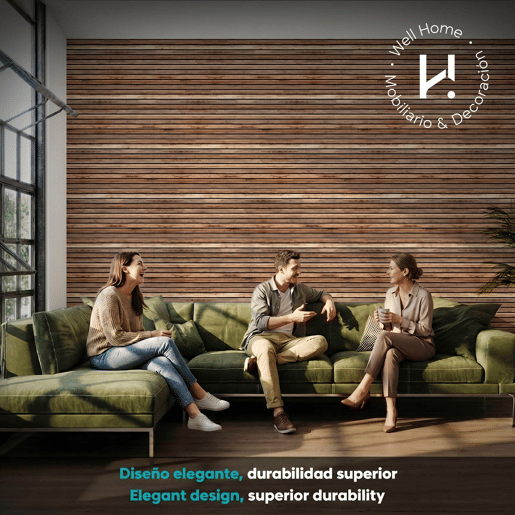 Conjunto de 5 Painéis (Superfície de 2,5 m²) de Parede Decorativos Efeito 3D Ripas de Madeira Carvalho Natural em EPS - Acabamento Efeito Madeira Conjunto de 5 Painéis (Superfície de 2,5 m²) de Parede Decorativos Efeito 3D Ripas de Madeira Carvalho Natural em EPS - Acabamento Efeito Madeira