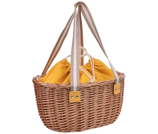 Cesta de picnic marrón 40x29x20 cm