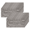 Conjunto de 20 Painéis (Superfície de 10 m²) de Parede Decorativos Efeito 3D Tijolo Cinzento Urbano em EPS - Acabamento Efeito Tijolo