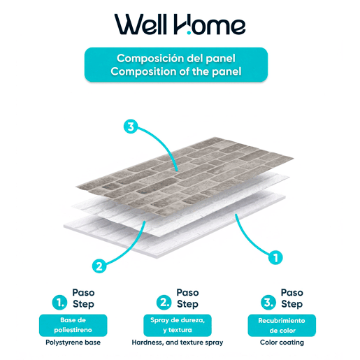 Conjunto de 20 Painéis (Superfície de 10 m²) de Parede Decorativos Efeito 3D Tijolo Cinzento Urbano em EPS - Acabamento Efeito Tijolo Conjunto de 20 Painéis (Superfície de 10 m²) de Parede Decorativos Efeito 3D Tijolo Cinzento Urbano em EPS - Acabamento Efeito Tijolo