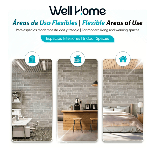 Conjunto de 20 Painéis (Superfície de 10 m²) de Parede Decorativos Efeito 3D Tijolo Cinzento Urbano em EPS - Acabamento Efeito Tijolo Conjunto de 20 Painéis (Superfície de 10 m²) de Parede Decorativos Efeito 3D Tijolo Cinzento Urbano em EPS - Acabamento Efeito Tijolo