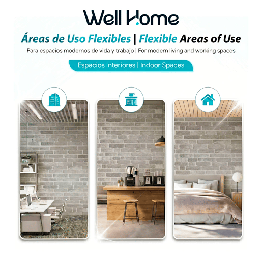 Conjunto de 10 Painéis (Superfície de 5 m²) de Parede Decorativos Efeito 3D Tijolo Cinzento Urbano em EPS - Acabamento Efeito Tijolo Conjunto de 10 Painéis (Superfície de 5 m²) de Parede Decorativos Efeito 3D Tijolo Cinzento Urbano em EPS - Acabamento Efeito Tijolo