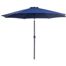 Guarda-sol de jardim Ø295x250cm com mecanismo de inclinação e mastro de metal removível para terraço, piscina e pátio, azul.