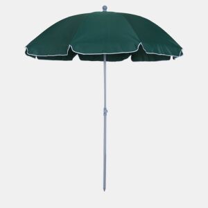 Guarda-sol de praia com diâmetro de Ø202 cm, teto inclinável, mastro removível e estaca na base para jardim verde.