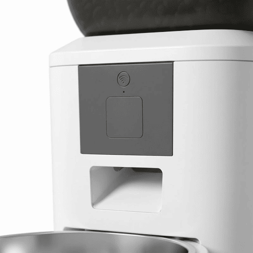 PawHut Alimentador Automático 4L WiFi 2.4G, Dispensador de Ração para Gato e Cão com App, 2 Tigelas, 1-10 Refeições por Dia, Gravação de Voz 10s, Anti-Entupimento, Dupla Fonte de Energia, Limpeza Fácil
