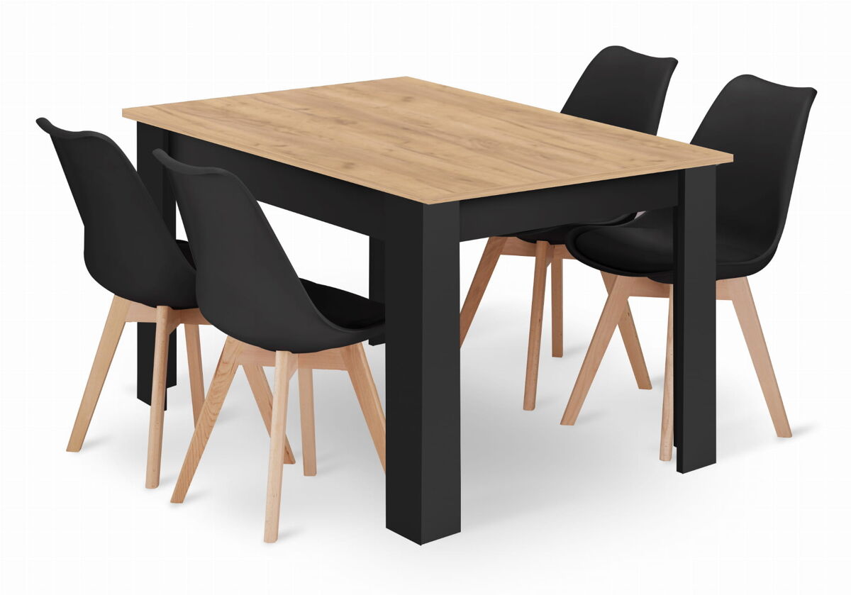 Conjunto de comedor con mesa y 4 sillas