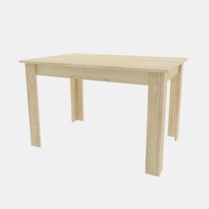 Mesa de jantar 80 × 120 cm, com painel para móveis com revestimento de PVC, acabamento carvalho Sonoma.