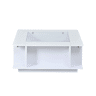 Mesa de centro 70x70x30 cm - quadrada, vidro, alto brilho, LED, aglomerado, 30 kg - branca