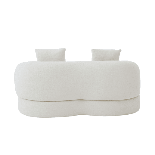 Sofá-cama rápido 2 em 1 de 2 lugares - convertível, com duas almofadas, dobrável, versátil para a sala de estar e o quarto de hóspedes - chenille bege