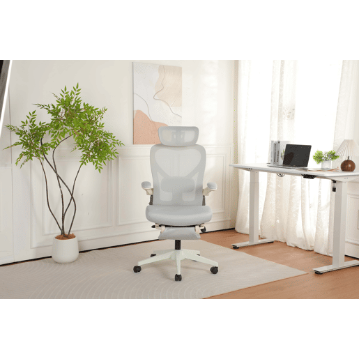 Cadeira de escritório ergonómica dobrável, de dimensões reduzidas, com apoio lombar u2014 braços dobráveis, almofada de assento em esponja, apoio para a cabeça 3D e pedais de trabalho u2014 cinzenta Cadeira de escritório ergonómica dobrável, de dimensões reduzidas, com apoio lombar u2014 braços dobráveis, almofada de assento em esponja, apoio para a cabeça 3D e pedais de trabalho u2014 cinzenta
