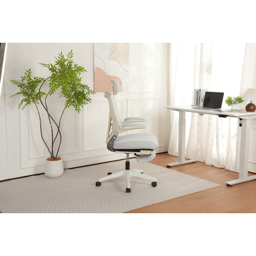 Cadeira de escritório ergonómica dobrável, de dimensões reduzidas, com apoio lombar u2014 braços dobráveis, almofada de assento em esponja, apoio para a cabeça 3D e pedais de trabalho u2014 cinzenta Cadeira de escritório ergonómica dobrável, de dimensões reduzidas, com apoio lombar u2014 braços dobráveis, almofada de assento em esponja, apoio para a cabeça 3D e pedais de trabalho u2014 cinzenta