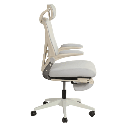 Cadeira de escritório ergonómica dobrável, de dimensões reduzidas, com apoio lombar u2014 braços dobráveis, almofada de assento em esponja, apoio para a cabeça 3D e pedais de trabalho u2014 cinzenta Cadeira de escritório ergonómica dobrável, de dimensões reduzidas, com apoio lombar u2014 braços dobráveis, almofada de assento em esponja, apoio para a cabeça 3D e pedais de trabalho u2014 cinzenta