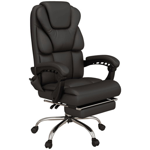 Cadeira de escritório com 6 pontos de massagem, reclinável, em couro PU, com controle remoto, 63x57x118-126 cm, marrom. Cadeira de escritório com 6 pontos de massagem, reclinável, em couro PU, com controle remoto, 63x57x118-126 cm, marrom.
