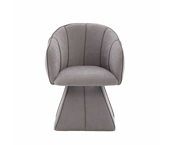 Silla giratoria de chenilla - tamaño único - diseño ergonómico con respaldo alto, para adultos y adolescentes, ideal para dormitorio y salón - gris
