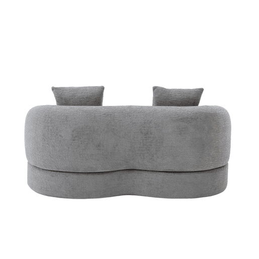 Sofá-cama rápido de 2 lugares - sofá-cama dobrável duplo com 2 almofadas de chenille multifuncional para a sala de estar e o quarto de hóspedes - cinzento claro Sofá-cama rápido de 2 lugares - sofá-cama dobrável duplo com 2 almofadas de chenille multifuncional para a sala de estar e o quarto de hóspedes - cinzento claro