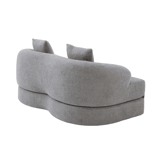 Sofá-cama rápido de 2 lugares - sofá-cama dobrável duplo com 2 almofadas de chenille multifuncional para a sala de estar e o quarto de hóspedes - cinzento claro Sofá-cama rápido de 2 lugares - sofá-cama dobrável duplo com 2 almofadas de chenille multifuncional para a sala de estar e o quarto de hóspedes - cinzento claro