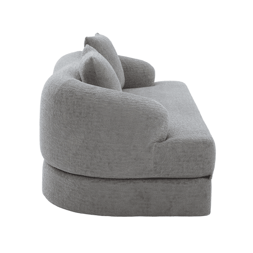 Sofá-cama rápido de 2 lugares - sofá-cama dobrável duplo com 2 almofadas de chenille multifuncional para a sala de estar e o quarto de hóspedes - cinzento claro Sofá-cama rápido de 2 lugares - sofá-cama dobrável duplo com 2 almofadas de chenille multifuncional para a sala de estar e o quarto de hóspedes - cinzento claro