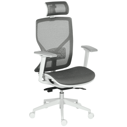 Cadeira de escritório giratória, com altura ajustável, apoios de braço e encosto de cabeça, 67x65x120-128 cm, cinza. Cadeira de escritório giratória, com altura ajustável, apoios de braço e encosto de cabeça, 67x65x120-128 cm, cinza.