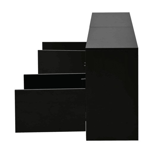 Móvel para televisão 180 x 35 x 60 cm - LED, 4 portas basculantes, 8 compartimentos, acabamento de alto brilho, para televisões até 75 - Preto Móvel para televisão 180 x 35 x 60 cm - LED, 4 portas basculantes, 8 compartimentos, acabamento de alto brilho, para televisões até 75 - Preto